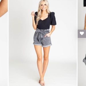 Vervet Size Small Denim Paper Bag Shorts